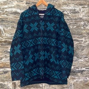 VTG Woolrich Aztec Women Wool Parka Trench Coat Jacket- Size Women's XXL